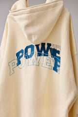 GLITCH EMBROIDERY DISTRESSED HOODIE/BTC