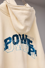 GLITCH EMBROIDERY DISTRESSED HOODIE/BTC