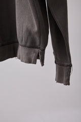 GLITCH EMBROIDERY DISTRESSED HOODIE/DRUKQS