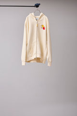 GLITCH EMBROIDERY DISTRESSED HOODIE/DRUKQS