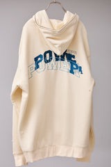 GLITCH EMBROIDERY DISTRESSED HOODIE/DRUKQS