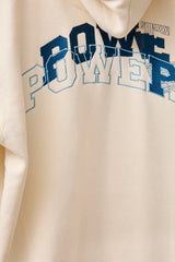 GLITCH EMBROIDERY DISTRESSED HOODIE/DRUKQS