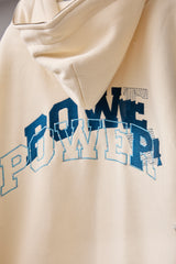 GLITCH EMBROIDERY DISTRESSED HOODIE/DRUKQS