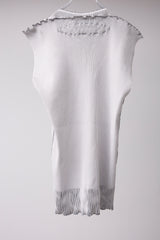 SEAMLESS DEFORMED KNIT VEST/RIB
