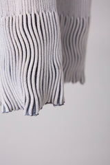 SEAMLESS DEFORMED KNIT VEST/RIB