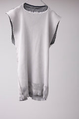 SEAMLESS DEFORMED KNIT VEST/RIB