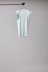 SEAMLESS DEFORMED KNIT VEST/RIB