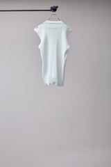 SEAMLESS DEFORMED KNIT VEST/RIB