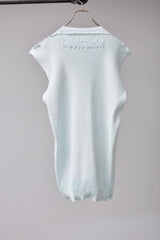 SEAMLESS DEFORMED KNIT VEST/RIB