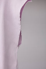 SEAMLESS DEFORMED KNIT VEST/RIB