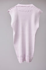 SEAMLESS DEFORMED KNIT VEST/RIB