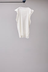 SEAMLESS DEFORMED KNIT VEST/RIB