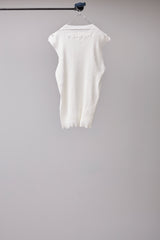 SEAMLESS DEFORMED KNIT VEST/RIB