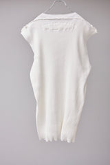 SEAMLESS DEFORMED KNIT VEST/RIB