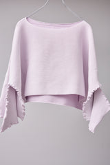 SEAMLESS DEFORMED DOLMAN SLEEVE/RIB