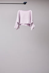 SEAMLESS DEFORMED DOLMAN SLEEVE/RIB