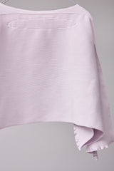 SEAMLESS DEFORMED DOLMAN SLEEVE/RIB