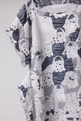 SEAMLESS DEFORMED THIN KNIT/COMPLEX