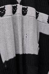 REVERSIBLE DISTRESSED SUMMER KNIT VEST/CHARACTER/ATOZ