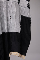 REVERSIBLE DISTRESSED SUMMER KNIT VEST/CHARACTER/ATOZ