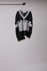 REVERSIBLE DISTRESSED SUMMER KNIT VEST/CHARACTER/ATOZ