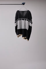 REVERSIBLE DISTRESSED SUMMER KNIT VEST/CHARACTER/ATOZ