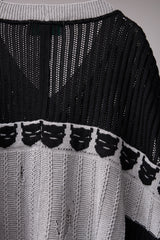 REVERSIBLE DISTRESSED SUMMER KNIT VEST/CHARACTER/ATOZ