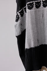 REVERSIBLE DISTRESSED SUMMER KNIT VEST/CHARACTER/ATOZ