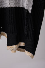 REVERSIBLE DISTRESSED SUMMER KNIT VEST/CHARACTER/ATOZ