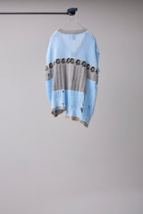 REVERSIBLE DISTRESSED SUMMER KNIT VEST/CHARACTER/ATOZ