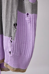 REVERSIBLE DISTRESSED SUMMER KNIT VEST/CHARACTER/ATOZ