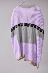 REVERSIBLE DISTRESSED SUMMER KNIT VEST/CHARACTER/ATOZ