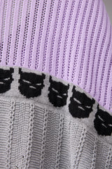 REVERSIBLE DISTRESSED SUMMER KNIT VEST/CHARACTER/ATOZ