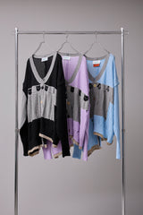 REVERSIBLE DISTRESSED SUMMER KNIT CARDIGAN/CHARACTER/ATOZ
