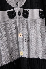 REVERSIBLE DISTRESSED SUMMER KNIT CARDIGAN/CHARACTER/ATOZ