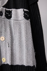 REVERSIBLE DISTRESSED SUMMER KNIT CARDIGAN/CHARACTER/ATOZ
