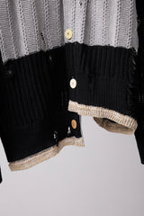 REVERSIBLE DISTRESSED SUMMER KNIT CARDIGAN/CHARACTER/ATOZ