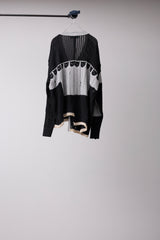 REVERSIBLE DISTRESSED SUMMER KNIT CARDIGAN/CHARACTER/ATOZ