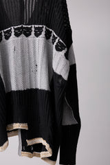 REVERSIBLE DISTRESSED SUMMER KNIT CARDIGAN/CHARACTER/ATOZ