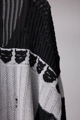 REVERSIBLE DISTRESSED SUMMER KNIT CARDIGAN/CHARACTER/ATOZ