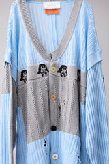 REVERSIBLE DISTRESSED SUMMER KNIT CARDIGAN/CHARACTER/ATOZ