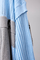 REVERSIBLE DISTRESSED SUMMER KNIT CARDIGAN/CHARACTER/ATOZ