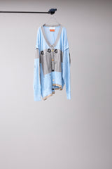 REVERSIBLE DISTRESSED SUMMER KNIT CARDIGAN/CHARACTER/ATOZ