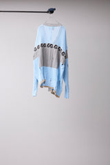REVERSIBLE DISTRESSED SUMMER KNIT CARDIGAN/CHARACTER/ATOZ