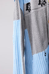 REVERSIBLE DISTRESSED SUMMER KNIT CARDIGAN/CHARACTER/ATOZ