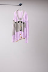 REVERSIBLE DISTRESSED SUMMER KNIT CARDIGAN/CHARACTER/ATOZ