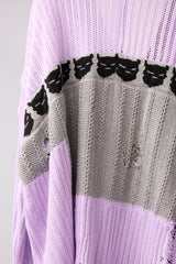 REVERSIBLE DISTRESSED SUMMER KNIT CARDIGAN/CHARACTER/ATOZ