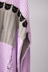 REVERSIBLE DISTRESSED SUMMER KNIT CARDIGAN/CHARACTER/ATOZ