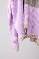 REVERSIBLE DISTRESSED SUMMER KNIT CARDIGAN/CHARACTER/ATOZ