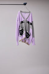 REVERSIBLE DISTRESSED SUMMER KNIT CARDIGAN/CHARACTER/ATOZ